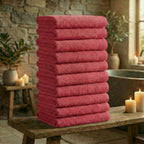 Mörgenn Deluxe Hotel Handdoeken - 70x140cm - 100% Katoen - 550gr/m2 - 10 stuks Rosé - Mörgenn