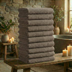 Mörgenn Deluxe Hotel Handdoeken - 70x140cm - 100% Katoen - 550gr/m2 - 10 stuks Taupe - Mörgenn