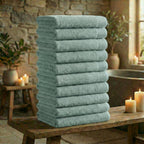 Mörgenn Deluxe Hotel Handdoeken - 70x140cm - 100% Katoen - 550gr/m2 - 10 stuks Mint Green - Mörgenn