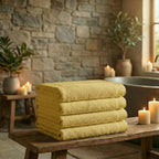 Mörgenn Deluxe Hotel Handdoeken - 70x140cm - 100% Katoen - 550gr/m2 - 4 stuks Yellow - Mörgenn