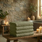 Mörgenn Deluxe Hotel Handdoeken - 70x140cm - 100% Katoen - 550gr/m2 - 4 stuks Moss - Mörgenn