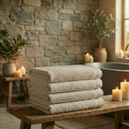 Mörgenn Deluxe Hotel Handdoeken - 70x140cm - 100% Katoen - 550gr/m2 - 4 stuks Taupe - Mörgenn