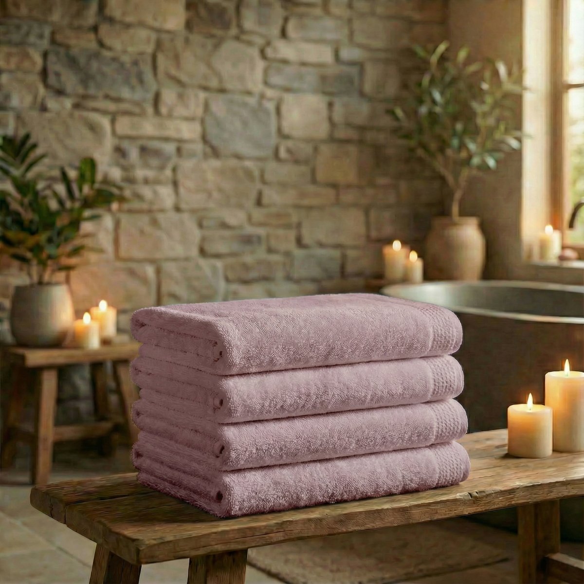 Mörgenn Deluxe Hotel Handdoeken - 70x140cm - 100% Katoen - 550gr/m2 - 4 stuks Silver Grey - Mörgenn