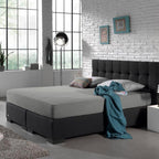 Mörgenn Dubbel Jersey Hoeslakens - 220 gr. - Luxe Hotelkwaliteit - Hoekhoogte 40cm 80 - 90 - 100 x 200 - 220 cm Grijs - Mörgenn