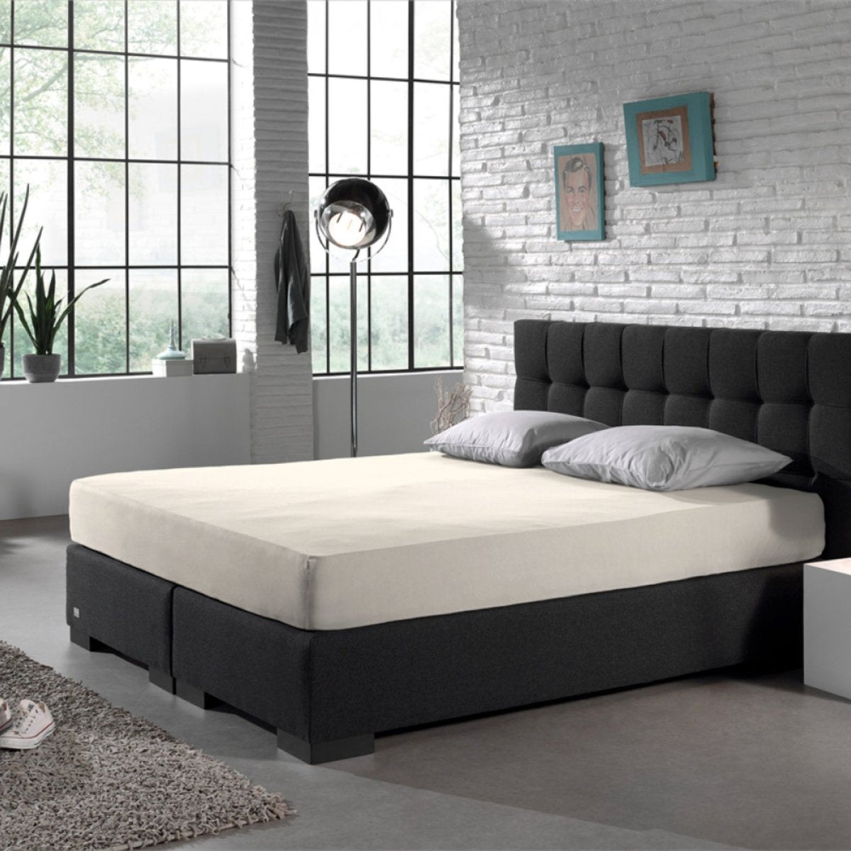 Mörgenn Dubbel Jersey Hoeslakens - 220 gr. - Luxe Hotelkwaliteit - Hoekhoogte 40cm 80 - 90 - 100 x 200 - 220 cm Crème - Mörgenn