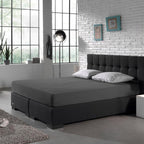 Mörgenn Dubbel Jersey Hoeslakens - 220 gr. - Luxe Hotelkwaliteit - Hoekhoogte 40cm 80 - 90 - 100 x 200 - 220 cm Antraciet - Mörgenn