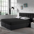 Mörgenn Dubbel Jersey Hoeslakens - 220 gr. - Luxe Hotelkwaliteit - Hoekhoogte 40cm 80 - 90 - 100 x 200 - 220 cm Zwart - Mörgenn