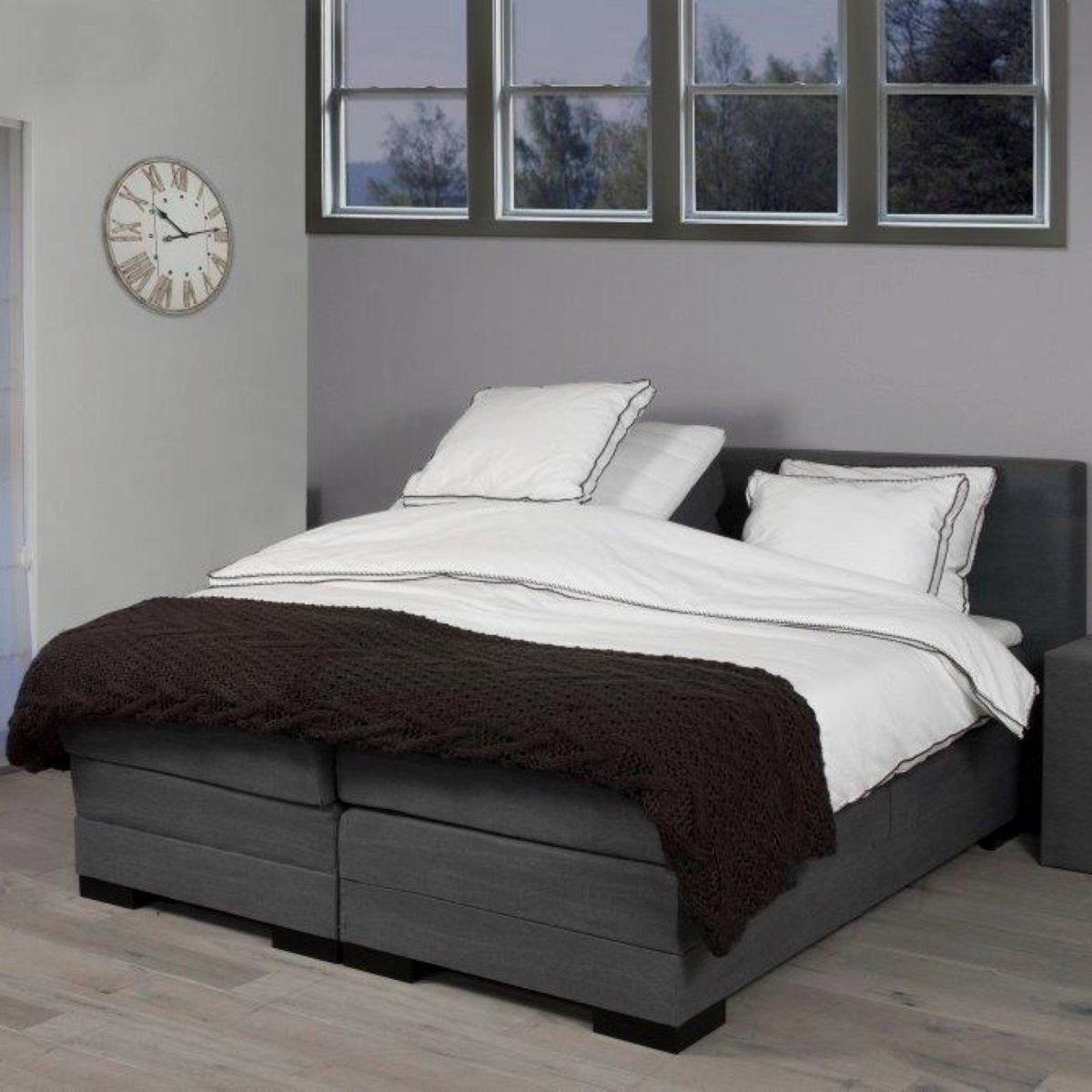 Mörgenn Elektrisch Verstelbaar Hoog - Laag Bed Robuusto - Inclusief Montage 90x200 Antraciet - Mörgenn