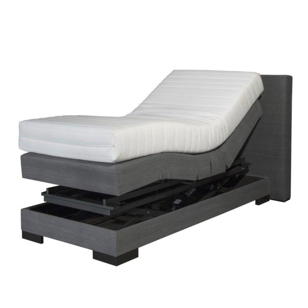 Mörgenn Elektrisch Verstelbaar Hoog - Laag Bed Robuusto - Inclusief Montage 90x200 Antraciet - Mörgenn