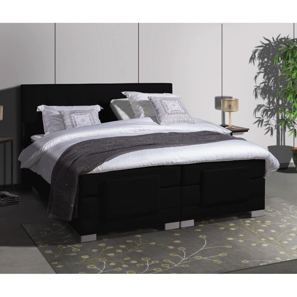 Mörgenn Elektrische Boxspring LUXA - Pocketvering - Inclusief Montage + Dekbed en Kussens 90 x 200 Beige - Mörgenn