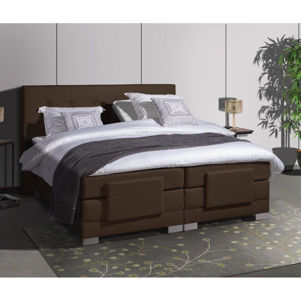 Mörgenn Elektrische Boxspring LUXA - Pocketvering - Inclusief Montage + Dekbed en Kussens 90 x 200 Beige - Mörgenn