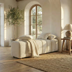 Mörgenn Gestoffeerde Voetenbank Bubble – Luxe Halbank & Eetkamerbank 80 cm breed - Mörgenn