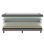 Mörgenn Hotel Boxspring Laurent - Hotel Boxspring met pocketvering - Luxe Topper - Alle kleuren - Alle maten 70 x 200 Antraciet - Mörgenn