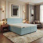 Mörgenn Hotel en B&B Boxspring - Pocketvering - Luxe Topper - Alle kleuren - Alle maten 80 x 200 Lichtblauw - Mörgenn