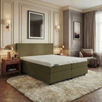 Mörgenn Hotel en B&B Boxspring - Pocketvering - Luxe Topper - Alle kleuren - Alle maten 80 x 200 Olijfgroen - Mörgenn