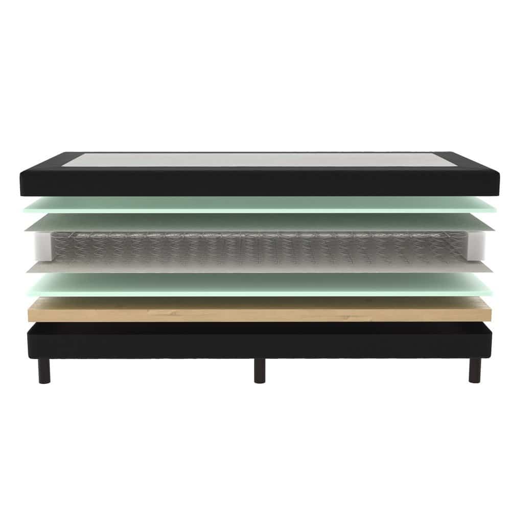 Mörgenn Idéal Boxspring - Verend - Hotelkwaliteit - 20 of 30 cm hoog 60 x 200 ca. 20cm hoog Zwart - Mörgenn