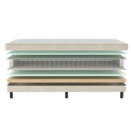 Mörgenn Idéal Boxspring - Verend - Hotelkwaliteit - 20 of 30 cm hoog 60 x 200 ca. 20cm hoog Beige - Mörgenn - Betaalbare Boxsprings & Matrassen