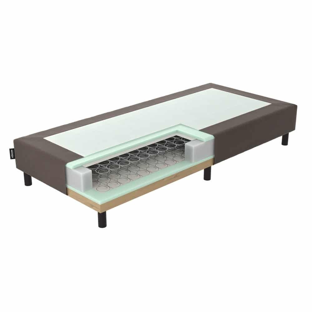 Mörgenn Idéal Boxspring - Verend - Hotelkwaliteit - 20 of 30 cm hoog 60 x 200 ca. 20cm hoog Bruin - Mörgenn