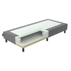 Mörgenn Idéal Boxspring - Verend - Hotelkwaliteit - 20 of 30 cm hoog 60 x 200 ca. 20cm hoog Antraciet - Mörgenn