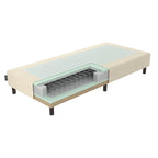 Mörgenn Idéal Boxspring - Verend - Hotelkwaliteit - 20 of 30 cm hoog 60 x 200 ca. 20cm hoog Teddy Beige - Mörgenn