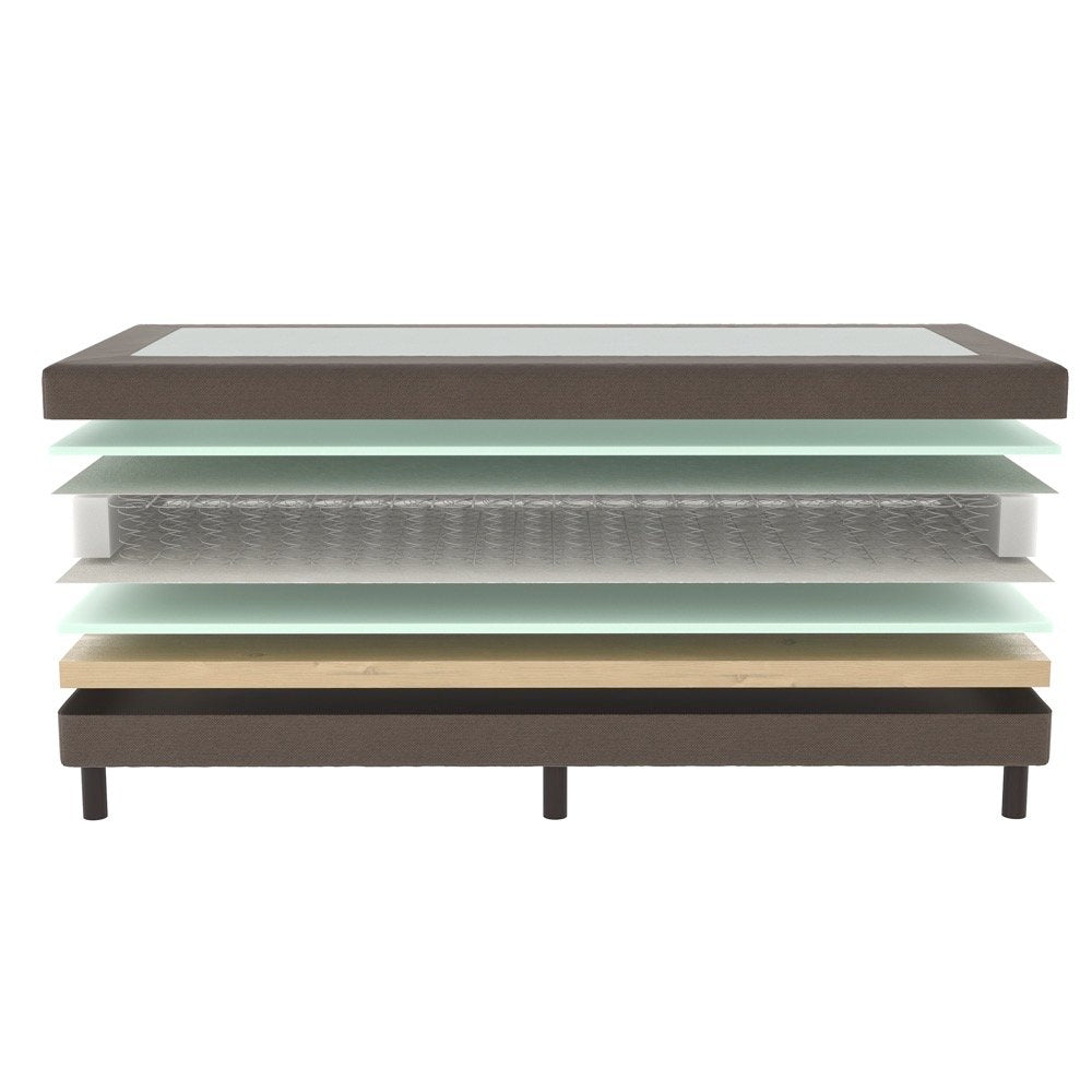 Mörgenn Idéal Boxspring - Verend - Hotelkwaliteit - 20 of 30 cm hoog 60 x 200 ca. 20cm hoog Bruin - Mörgenn