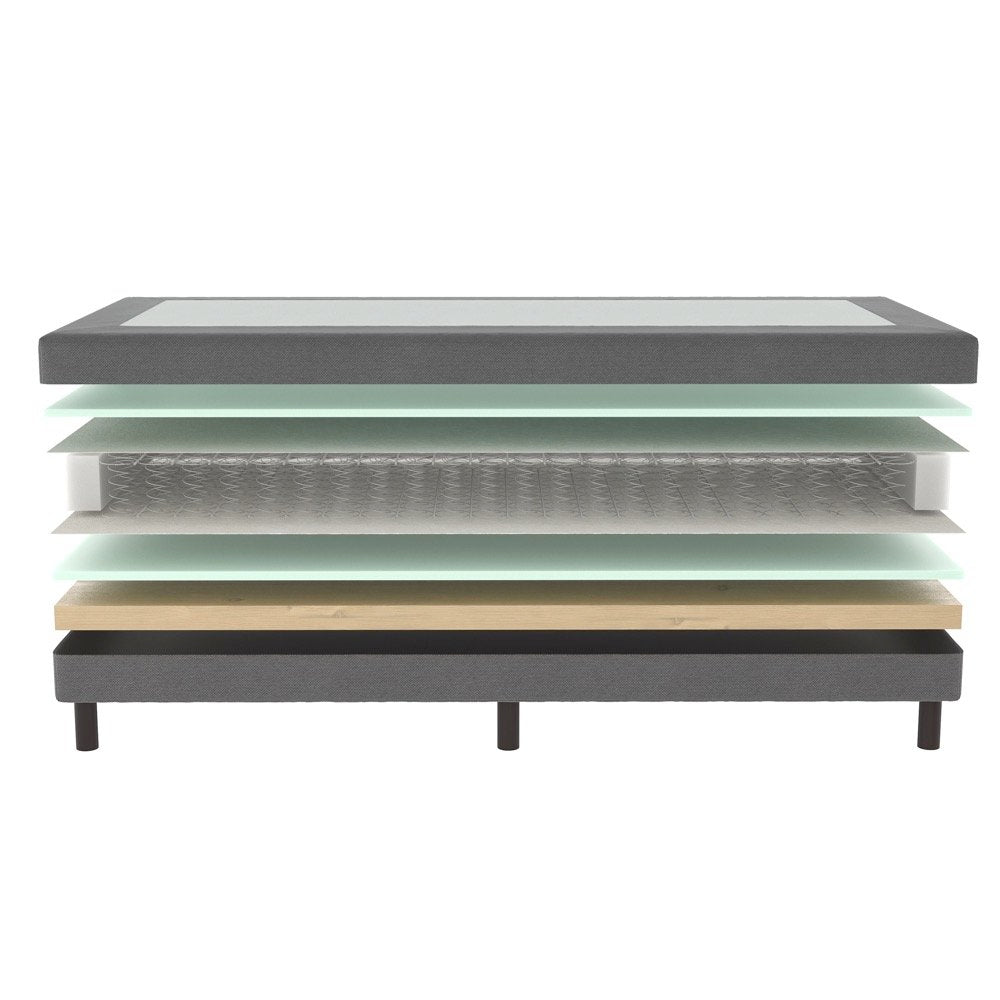 Mörgenn Idéal Boxspring - Verend - Hotelkwaliteit - 20 of 30 cm hoog 60 x 200 ca. 20cm hoog Antraciet - Mörgenn