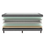 Mörgenn Idéal Boxspring - Verend - Hotelkwaliteit - 20 of 30 cm hoog 60 x 200 ca. 20cm hoog Antraciet - Mörgenn