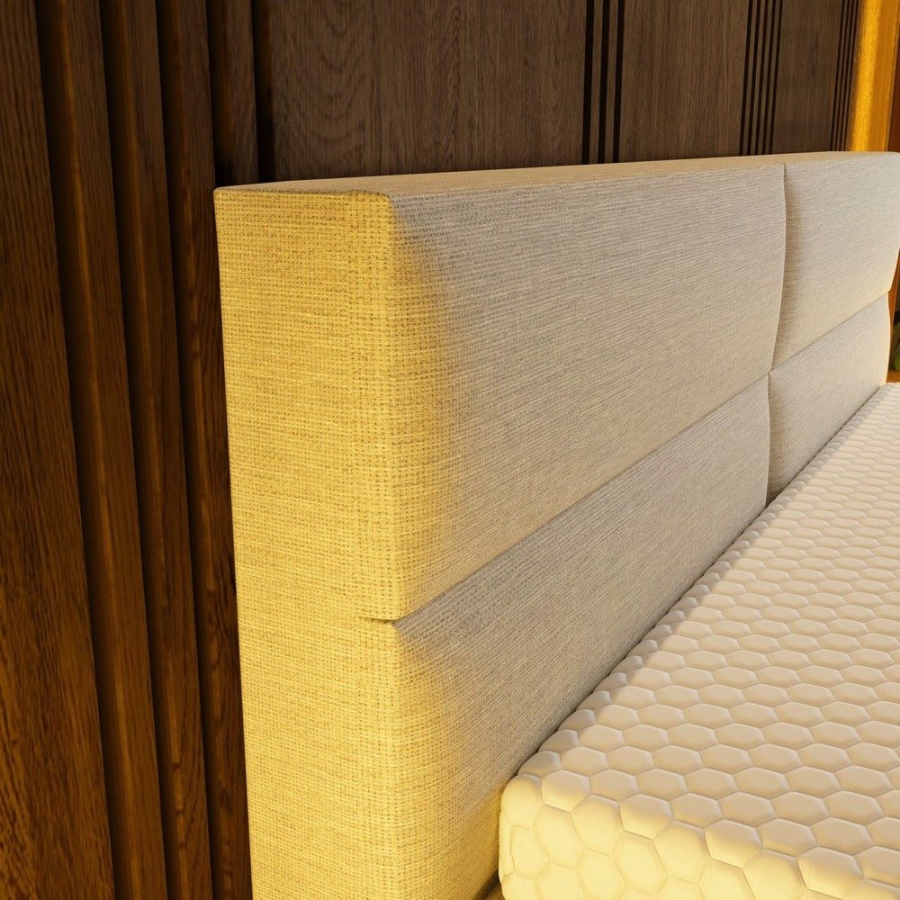 Mörgenn Luxe Boxspring Billy - Pocketvering + Luxe hoofdbord en/of voetbord + Luxe topper 140 x 200 Luxury 4 - vaks hoofdbord Geen Voetbord - Mörgenn