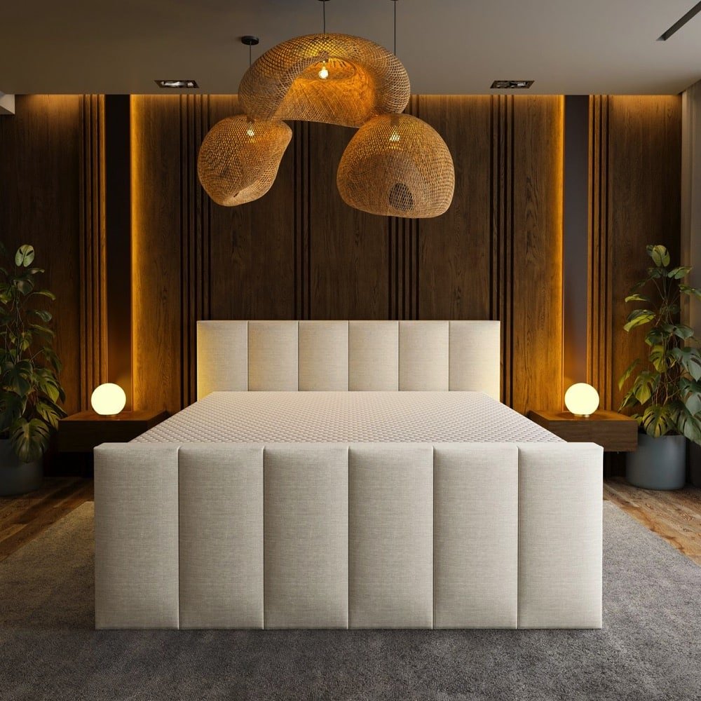 Mörgenn Luxe Boxspring Billy - Pocketvering + Luxe hoofdbord en/of voetbord + Luxe topper 140 x 200 Luxury 6 - baans hoofdbord Luxury 6 - baans voetbord - Mörgenn