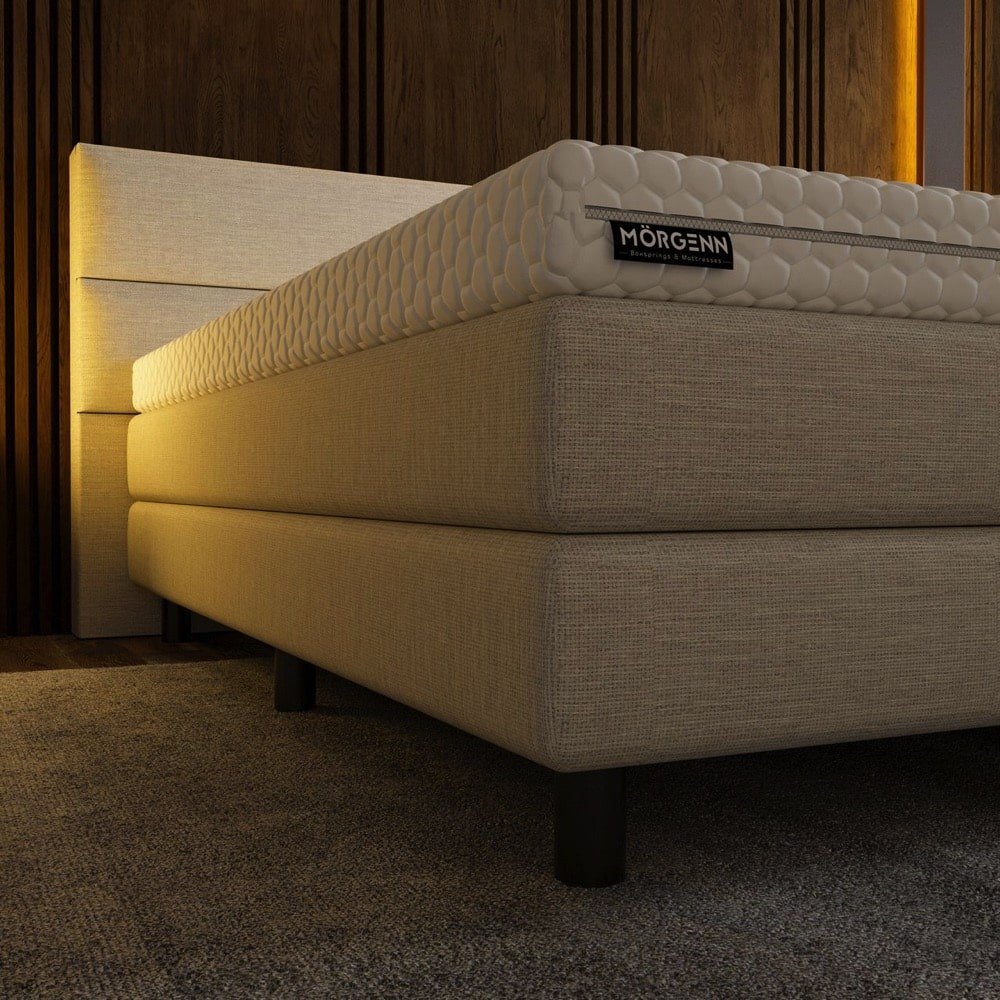 Mörgenn Luxe Boxspring Billy - Pocketvering + Luxe hoofdbord en/of voetbord + Luxe topper 140 x 200 Luxury 4 - vaks hoofdbord Geen Voetbord - Mörgenn