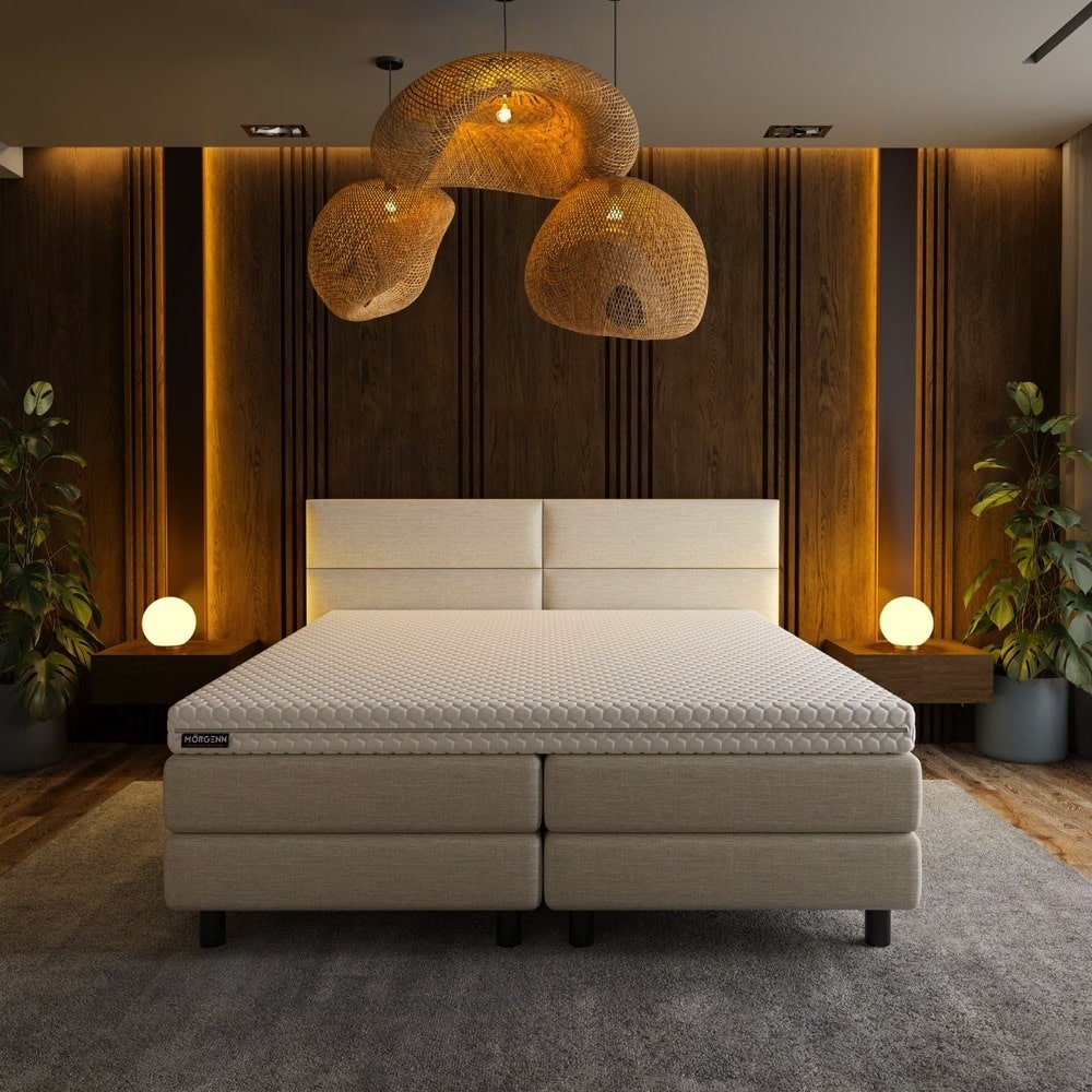 Mörgenn Luxe Boxspring Billy - Pocketvering + Luxe hoofdbord en/of voetbord + Luxe topper 140 x 200 Luxury 4 - vaks hoofdbord Geen Voetbord - Mörgenn