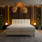 Mörgenn Luxe Boxspring Billy - Pocketvering + Luxe hoofdbord en/of voetbord + Luxe topper 140 x 200 Luxury 6 - baans hoofdbord Geen Voetbord - Mörgenn