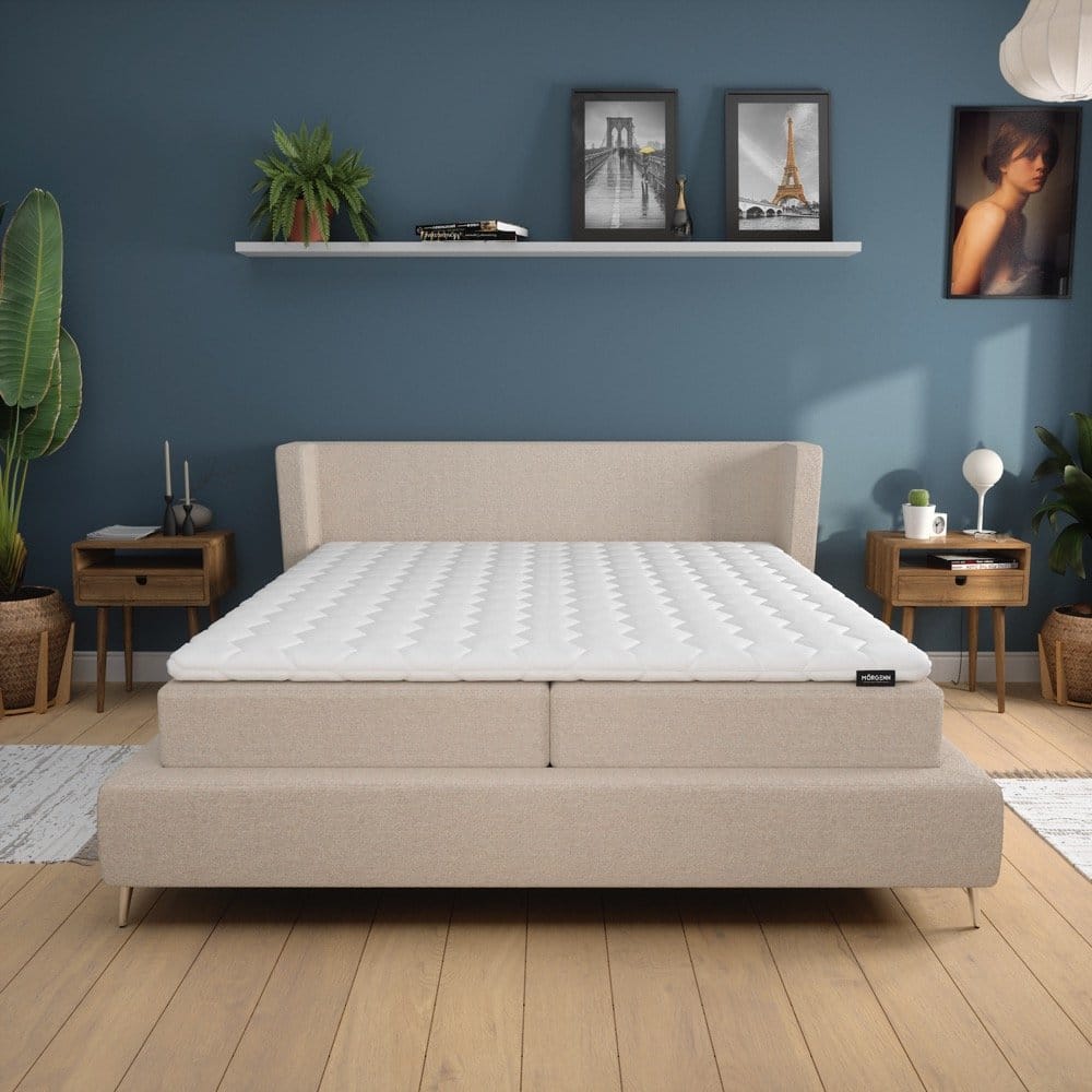 Mörgenn Luxe Boxspring Loft - Pocketvering + Koudschuim - Luxe topper - Inclusief montage 160 x 200 Antraciet - Mörgenn