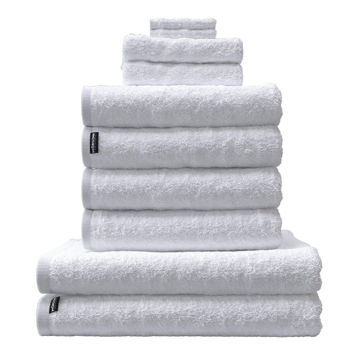 Mörgenn Luxe Hotel handdoeken / Badhanddoeken - 100% Katoen - 550gr/m2 - 10 - delig - 4 kleuren Wit - Mörgenn