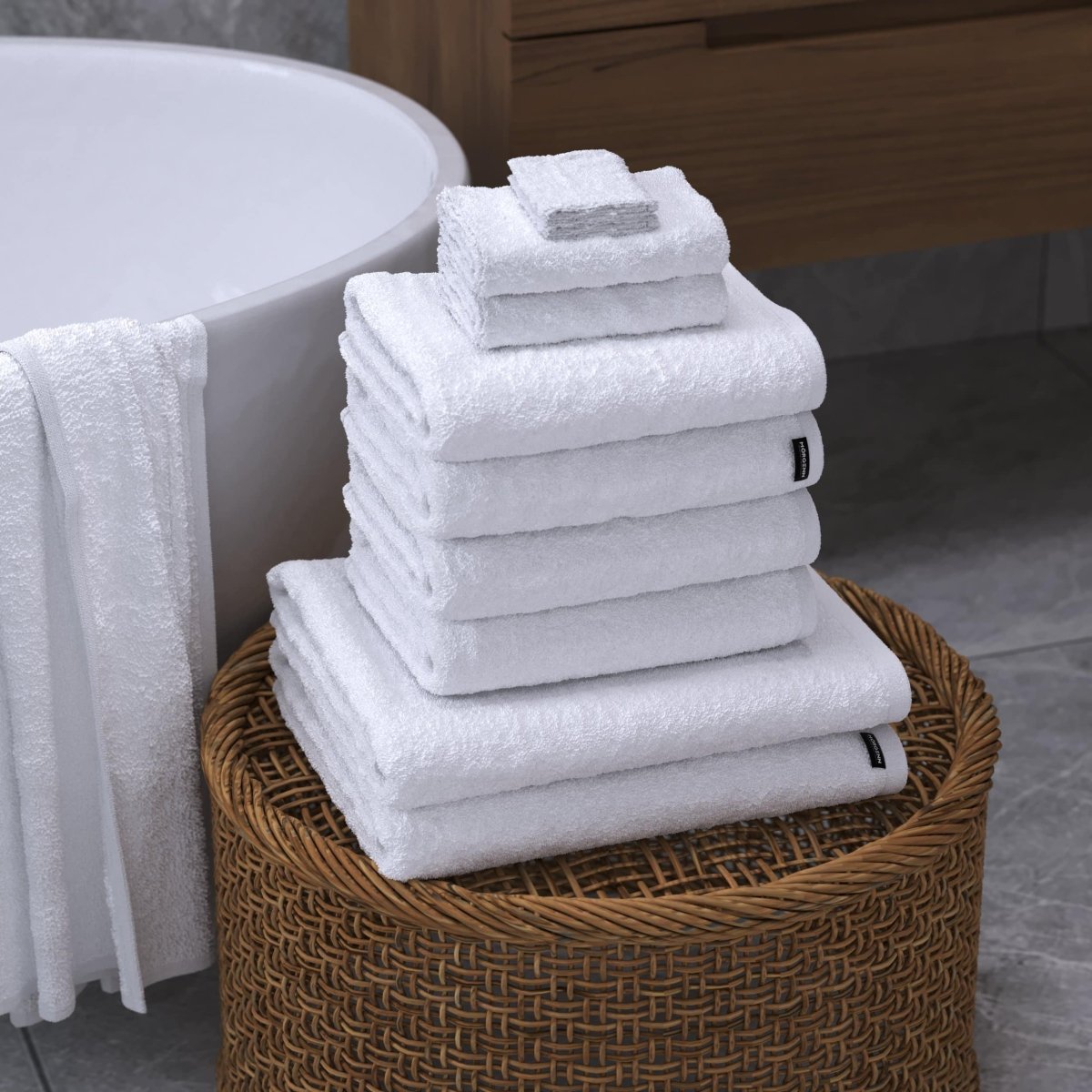 Mörgenn Luxe Hotel handdoeken / Badhanddoeken - 100% Katoen - 550gr/m2 - 10 - delig - 4 kleuren Wit - Mörgenn