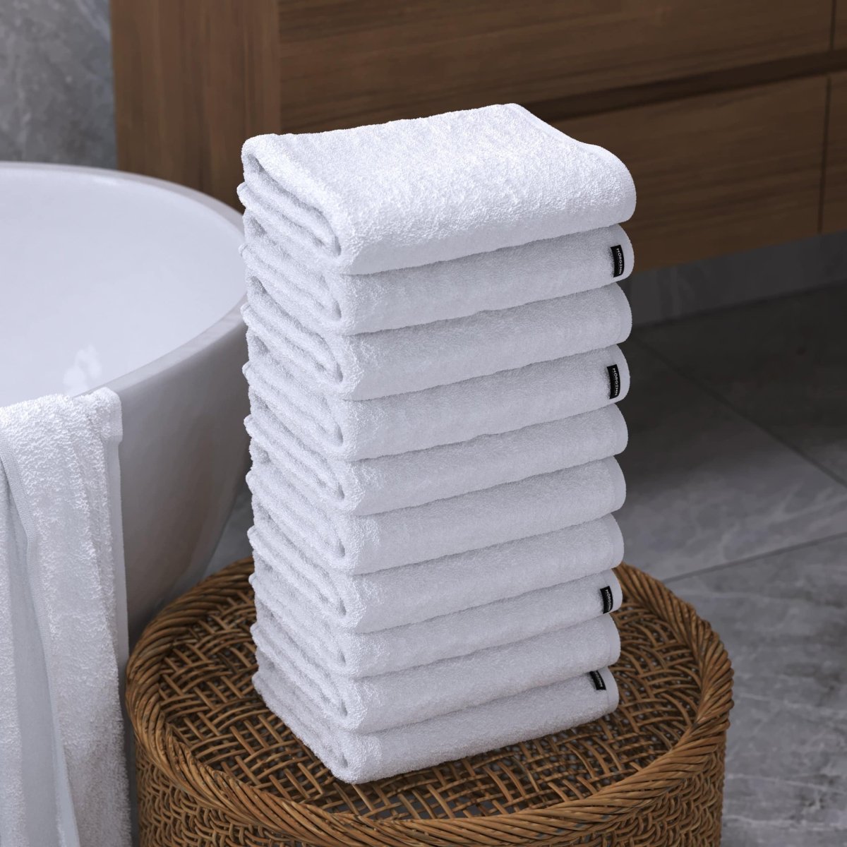 Mörgenn Luxe Hotel handdoeken / Badhanddoeken - 100% Katoen - 550gr/m2 - 10 - delig - 4 kleuren Wit - Mörgenn