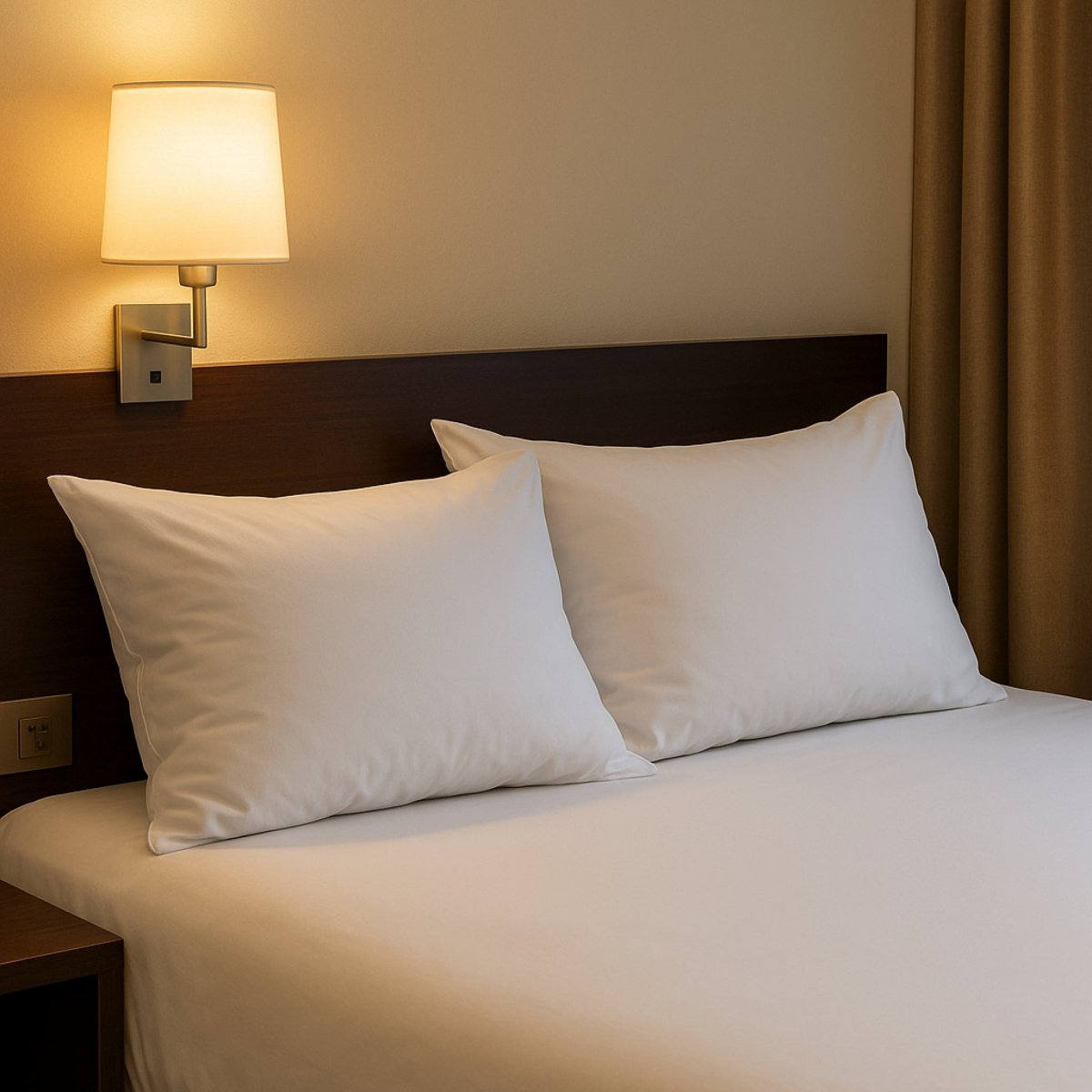 Mörgenn Luxe Hotel Suite hoofdkussen 60x70cm - 100% Gelvezel - Percale katoen tijk 2 kussens - Mörgenn