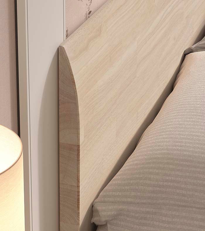 Mörgenn Luxury Line Hevea Ledikant - Rubberhout - Zonder matras 90x200 cm Sand Geen Hoofdbord - Mörgenn