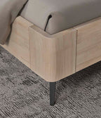 Mörgenn Luxury Line Hevea Ledikant - Rubberhout - Zonder matras 90x200 cm Sand Lyn (Geribbeld) - Mörgenn