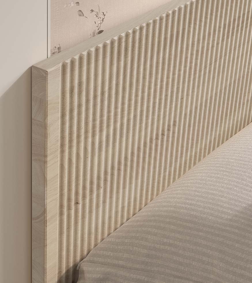 Mörgenn Luxury Line Hevea Ledikant - Rubberhout - Zonder matras 90x200 cm Sand Geen Hoofdbord - Mörgenn