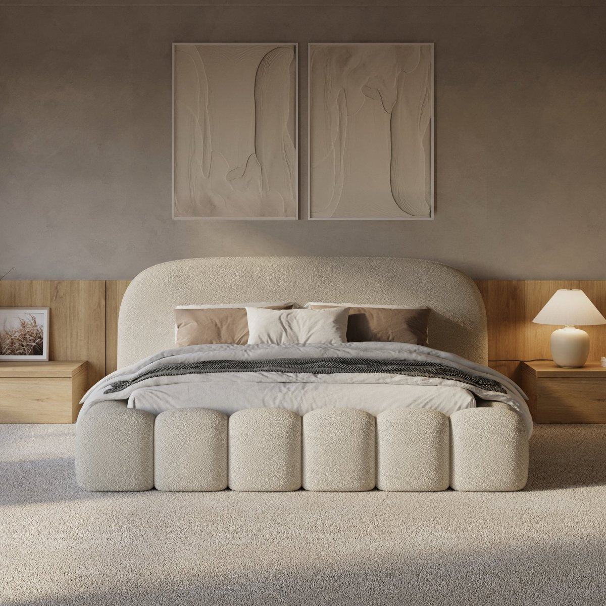 Mörgenn Signature Bed met of zonder matras - Met Opbergruimte 160x200 Beige Geen matras - Mörgenn