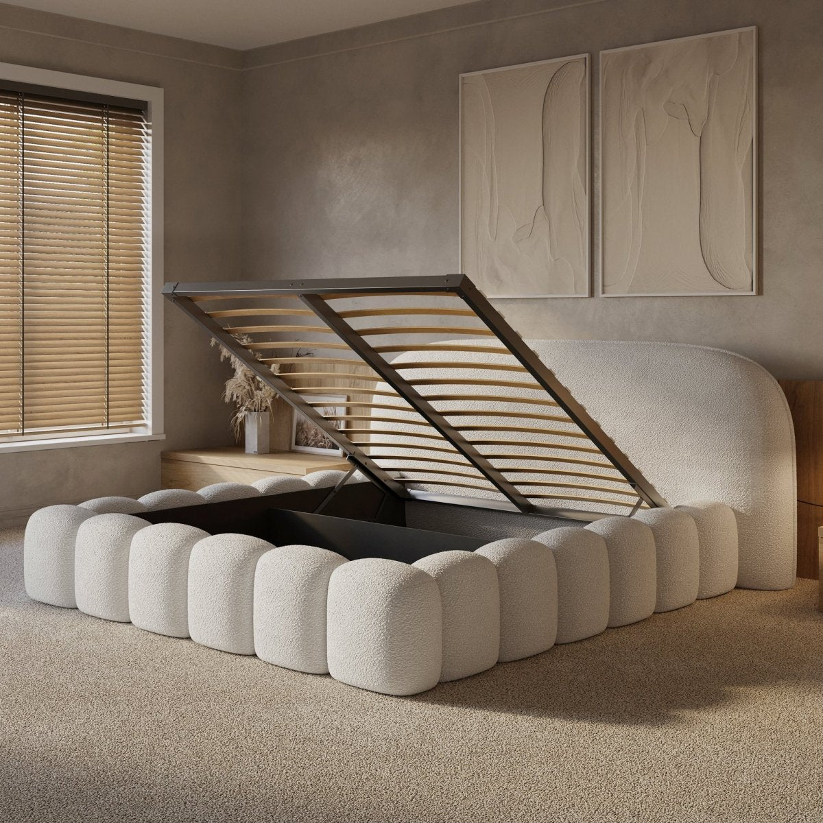 Mörgenn Signature Bed met of zonder matras - Met Opbergruimte 160x200 Gebroken Wit Geen matras - Mörgenn