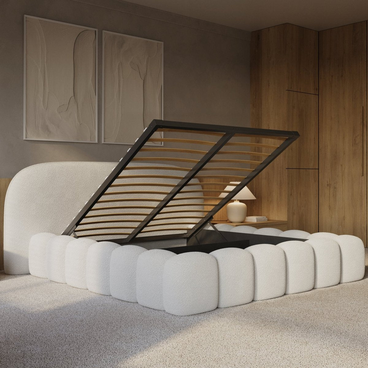 Mörgenn Signature Bed met of zonder matras - Met Opbergruimte 160x200 Gebroken Wit Geen matras - Mörgenn