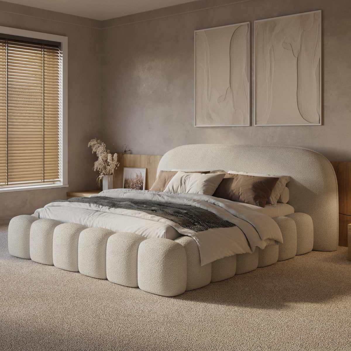 Mörgenn Signature Bed met of zonder matras - Met Opbergruimte 160x200 Beige Geen matras - Mörgenn