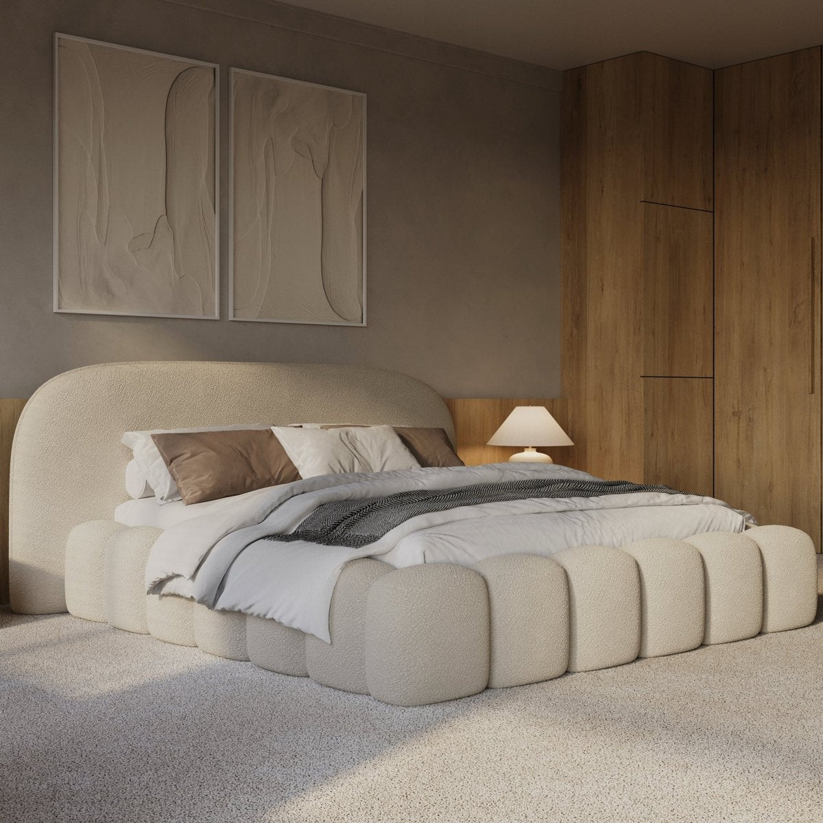 Mörgenn Signature Bed met of zonder matras - Met Opbergruimte 160x200 Beige Geen matras - Mörgenn