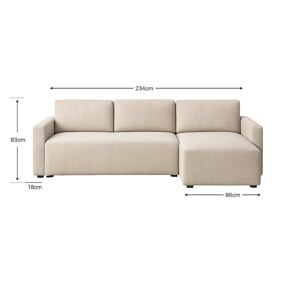 Mörgenn Slaapbank Hygge - Compacte hoekbank met opbergruimte - 3 - zits Antraciet - Mörgenn