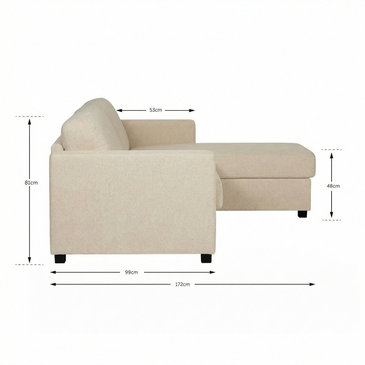 Mörgenn Slaapbank Luxury Mover Hoekbank 3 zits - Met Chaise Longue en opbergruimte - Mörgenn