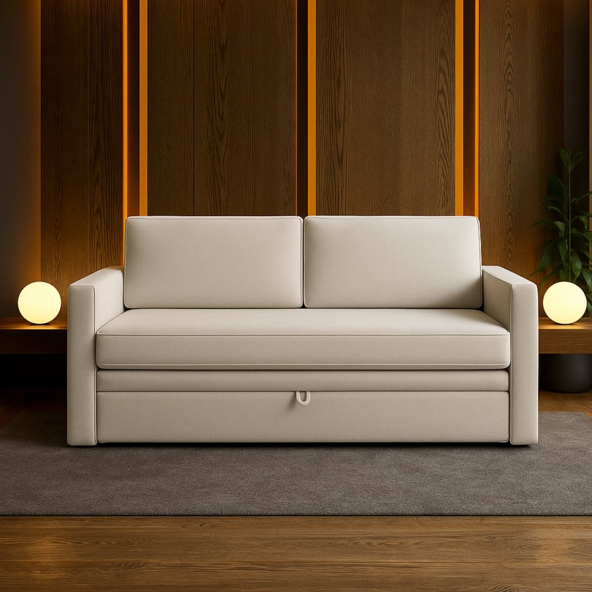 Mörgenn Slaapbank Rainbow - 1 of 2 zits 1 - Zits (Feauteuil - 105 cm breed) Beige - Mörgenn