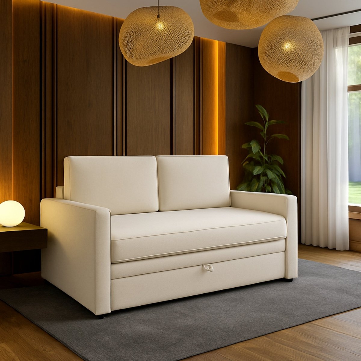 Mörgenn Slaapbank Rainbow - 1 of 2 zits 1 - Zits (Feauteuil - 105 cm breed) Beige - Mörgenn