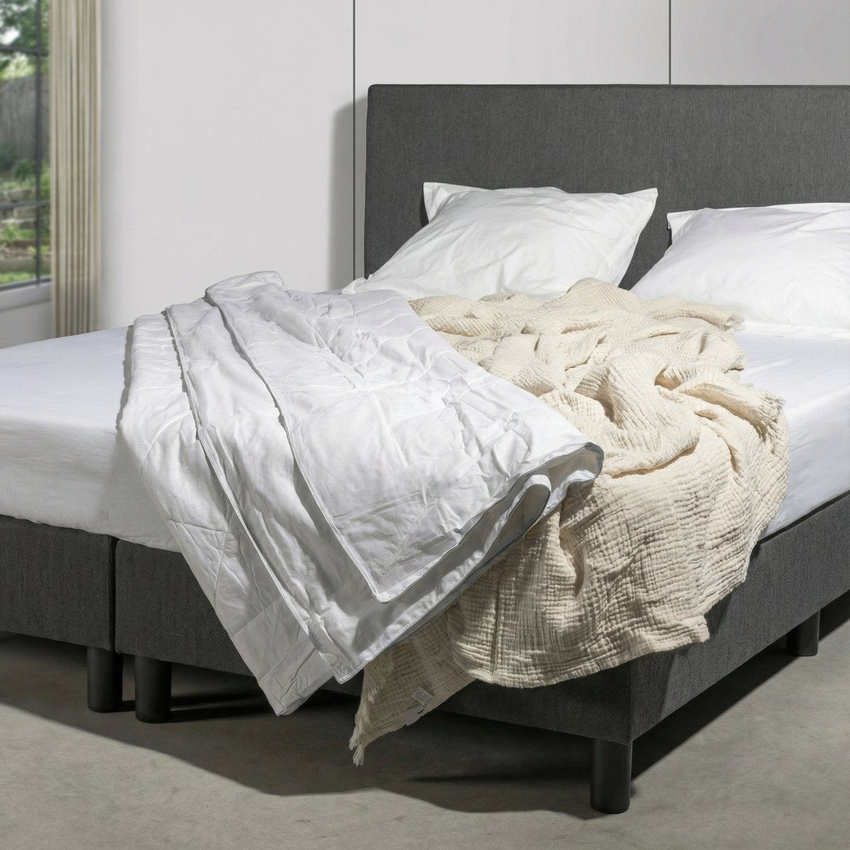 Mörgenn Zomerdekbed Katoen Warmteklasse 4 - Katoenen Zomerdekbed - 100% natuurlijk 140x200 cm - Mörgenn